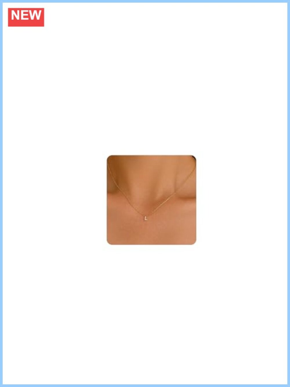 18K Gold Plated Initial Necklace for Women - Tiny Pendant